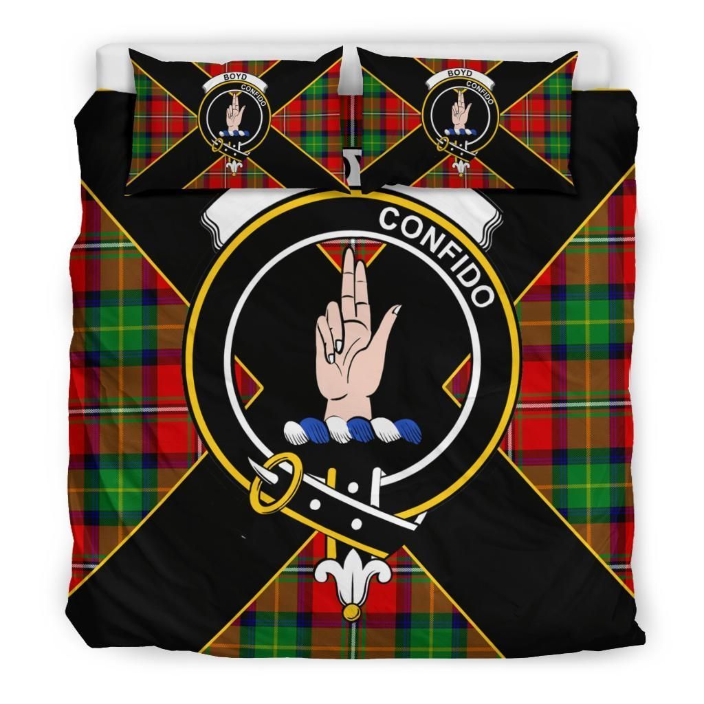 Boyd Clan Bedding Set, Scottish Tartan Boyd Clan Bedding Set Luxury Style