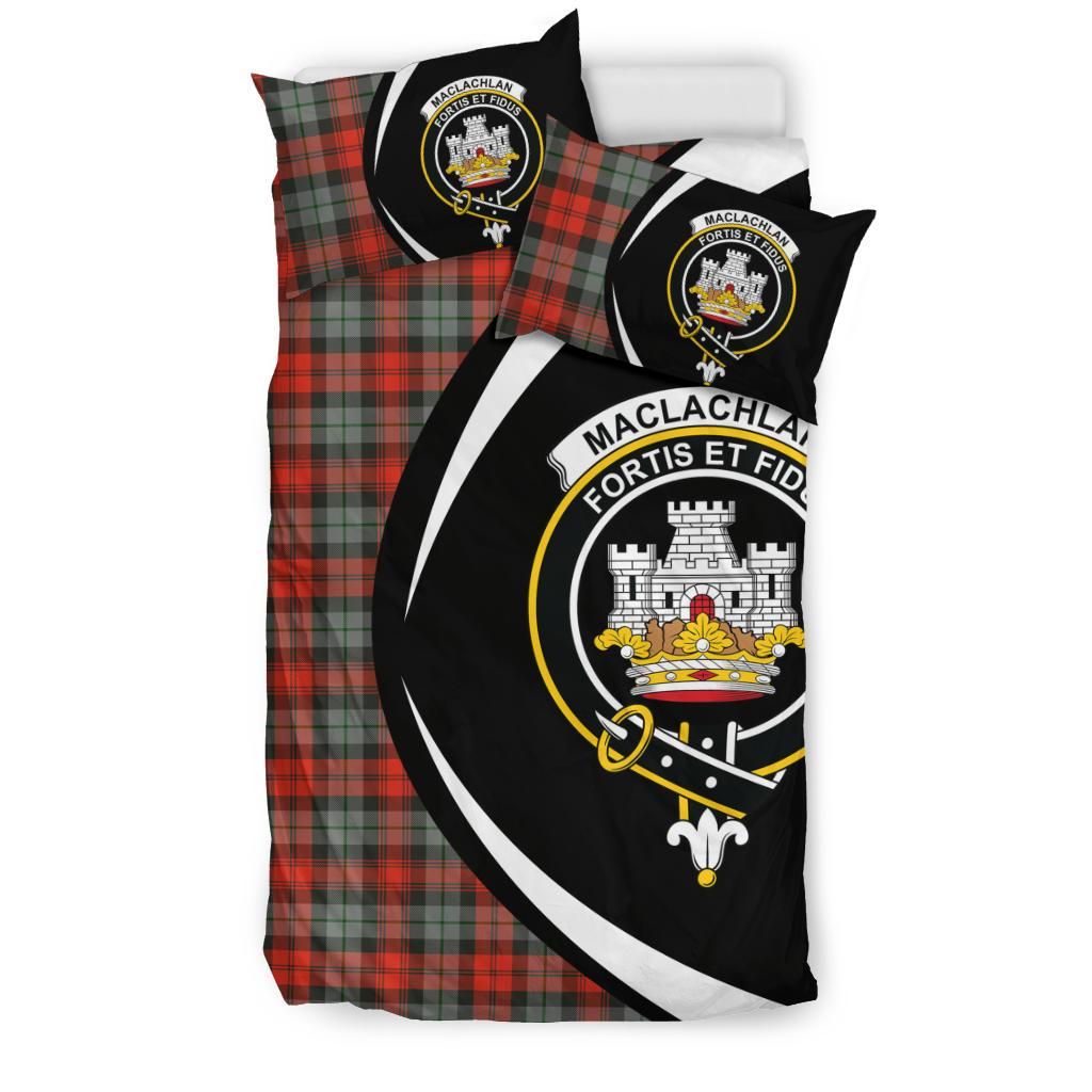 Maclachlan Weathered Clan Bedding Set, Scottish Tartan Maclachlan Weathered Clan Bedding Set Circle Style
