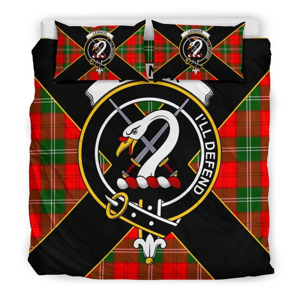 Lennox Clan Bedding Set, Scottish Tartan Lennox Clan Bedding Set Luxury Style
