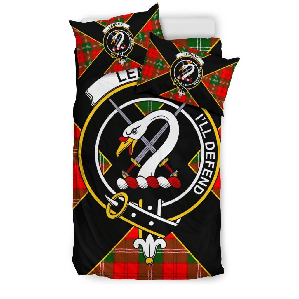 Lennox Clan Bedding Set, Scottish Tartan Lennox Clan Bedding Set Luxury Style