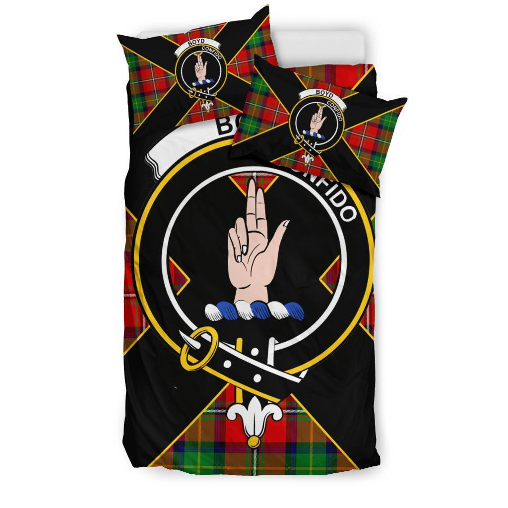 Boyd Clan Bedding Set, Scottish Tartan Boyd Clan Bedding Set Luxury Style