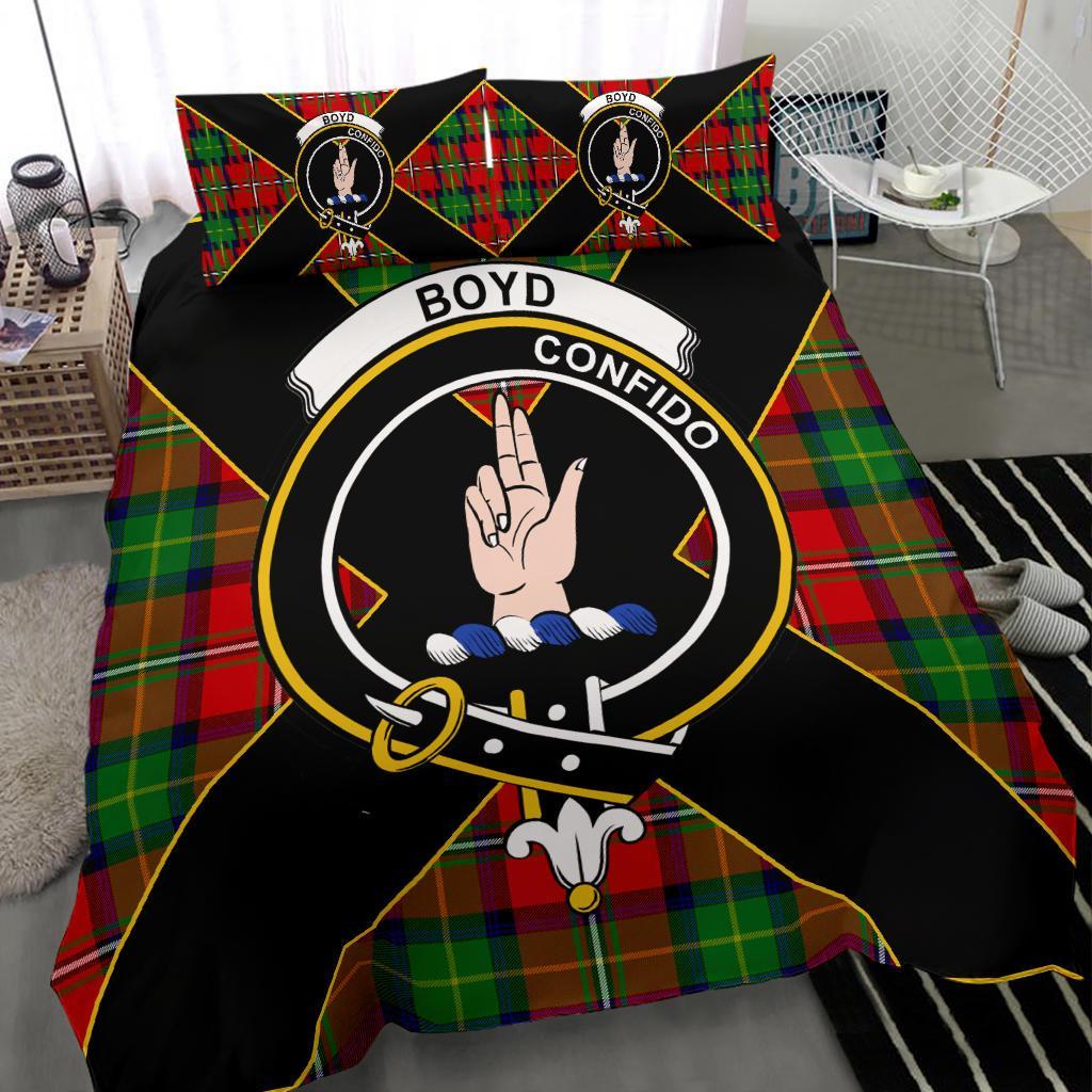 Boyd Clan Bedding Set, Scottish Tartan Boyd Clan Bedding Set Luxury Style