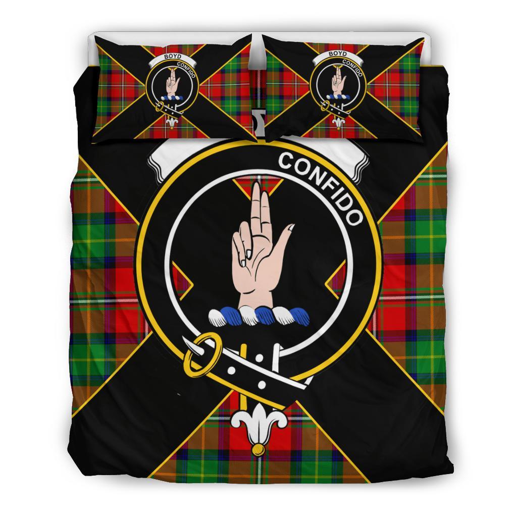 Boyd Clan Bedding Set, Scottish Tartan Boyd Clan Bedding Set Luxury Style