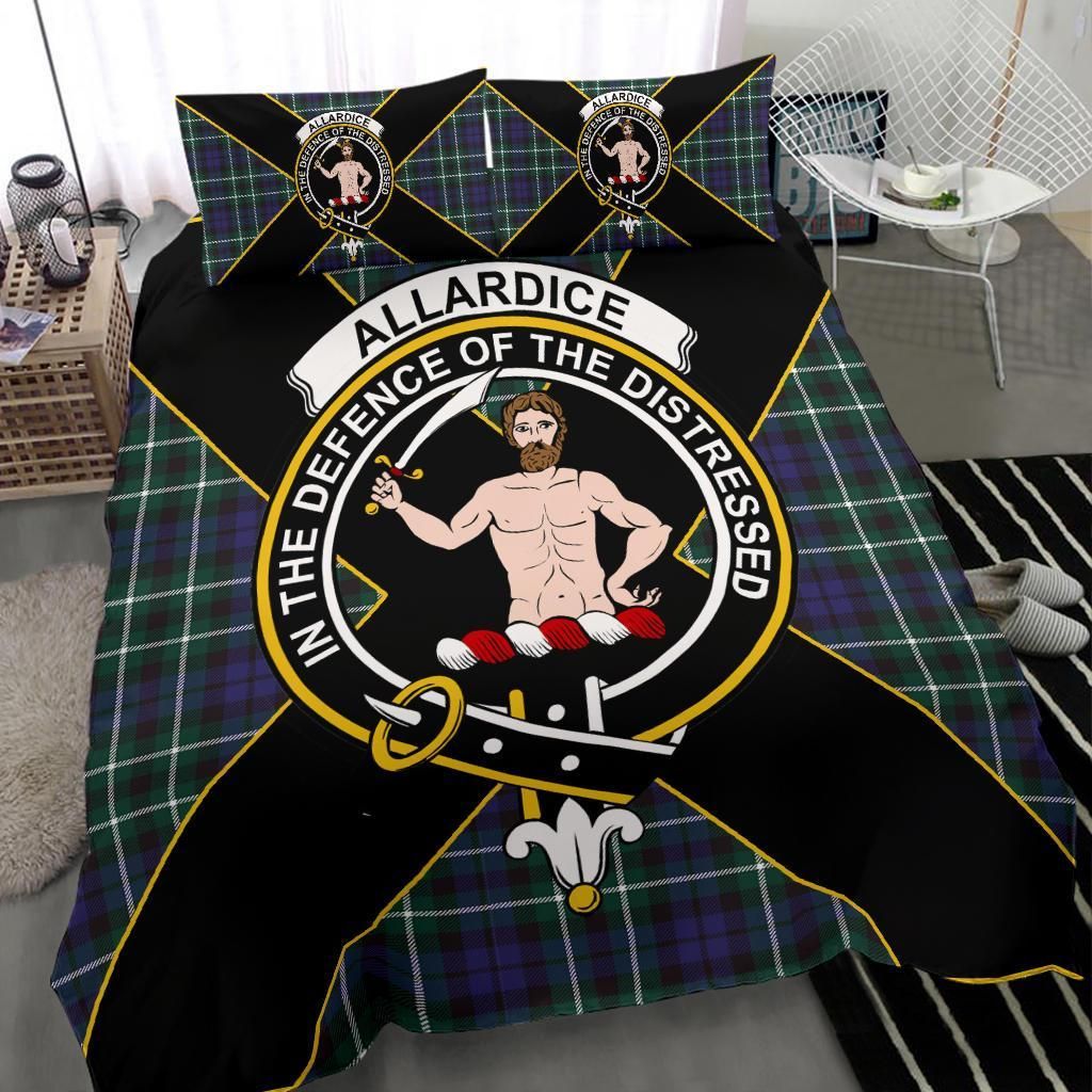 Allardice Clan Bedding Set, Scottish Tartan Allardice Clan Bedding Set Luxury Style