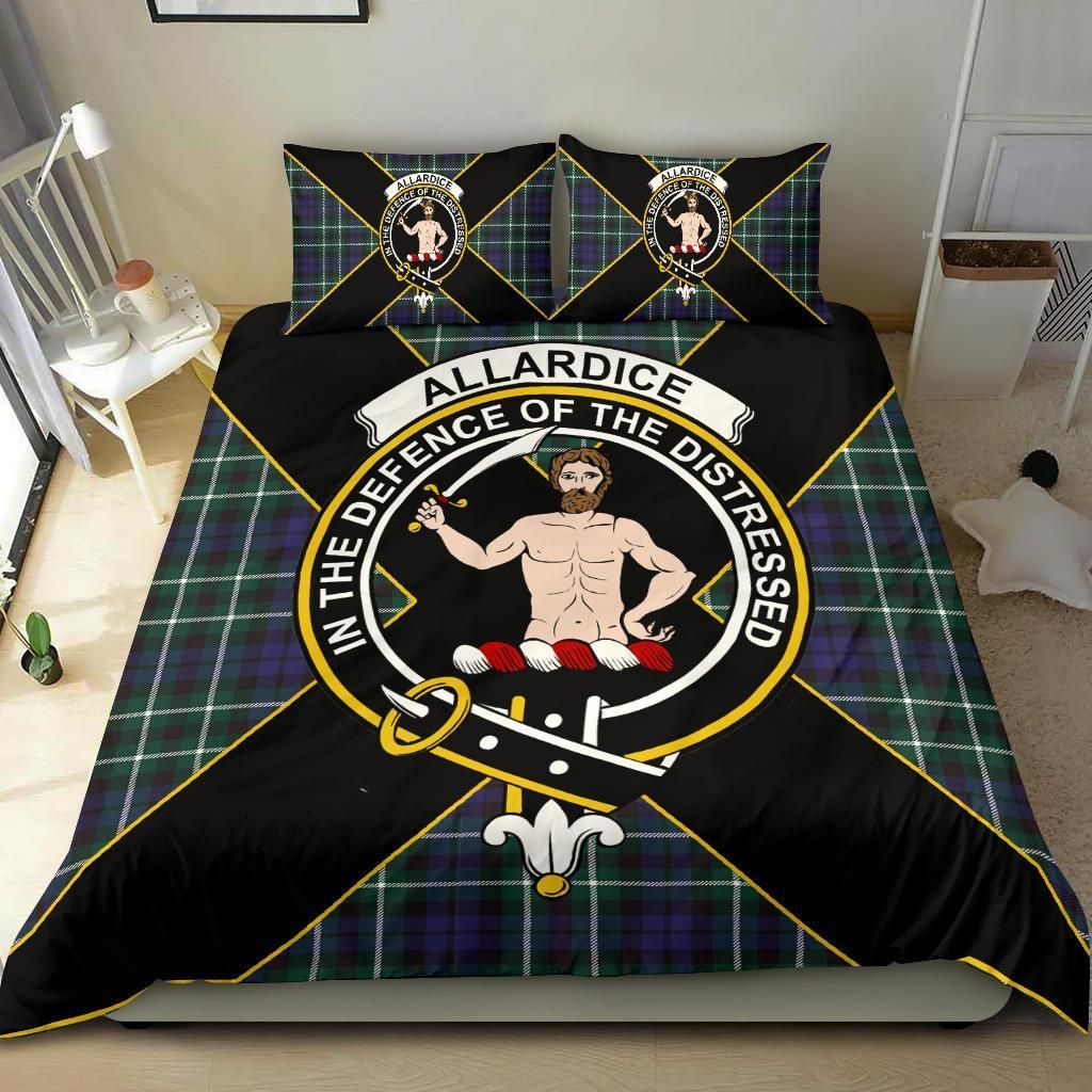 Allardice Clan Bedding Set, Scottish Tartan Allardice Clan Bedding Set Luxury Style
