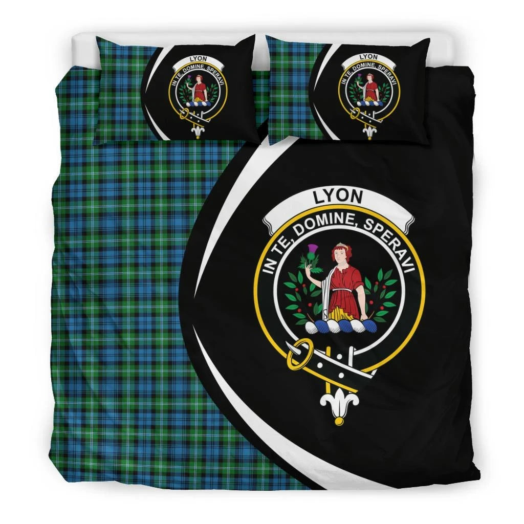 Lyon Clan Clan Bedding Set, Scottish Tartan Lyon Clan Clan Bedding Set Circle Style