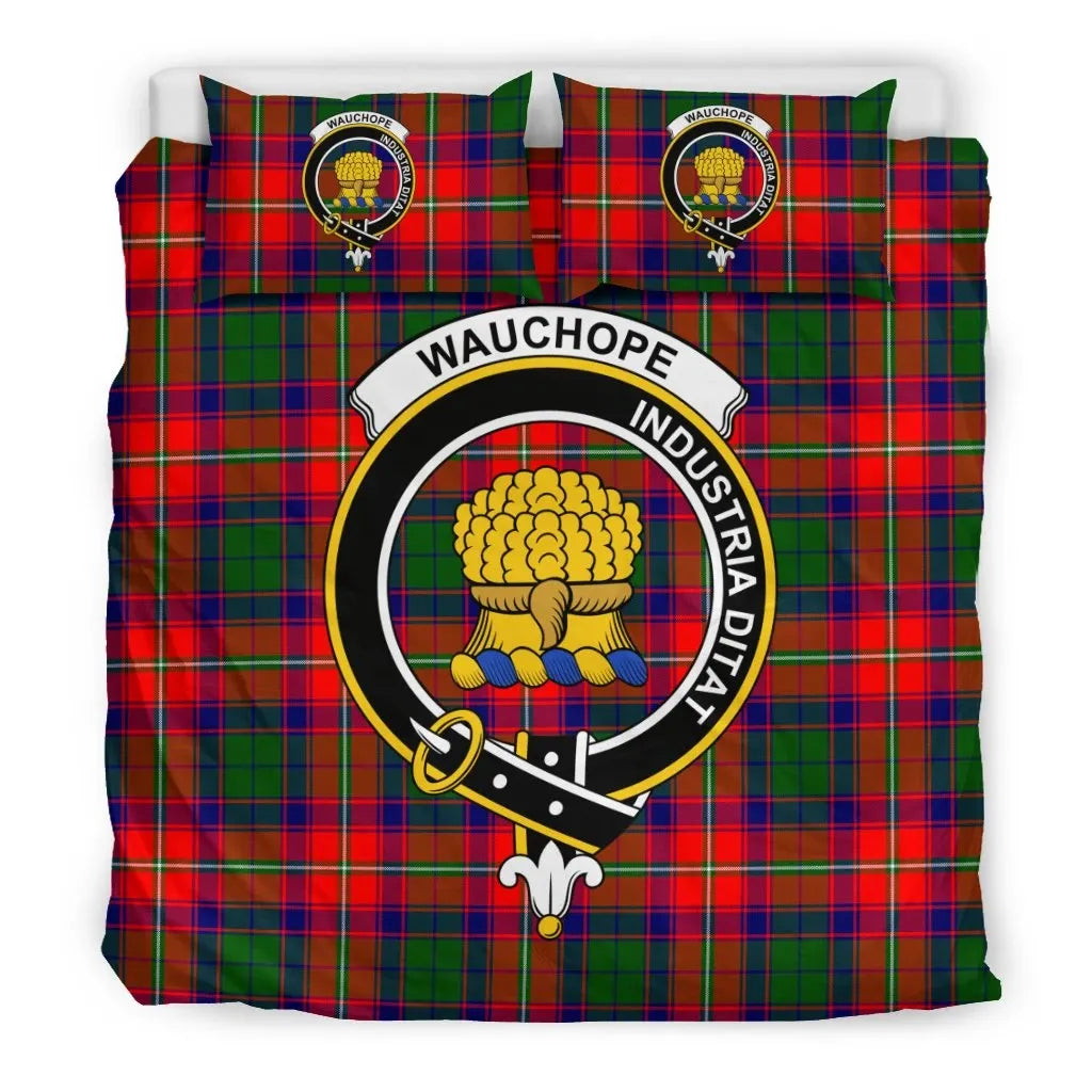Wauchope (or Waugh) Clan Bedding Set, Scottish Tartan Wauchope (or Waugh) Clan Bedding Set Crest Style