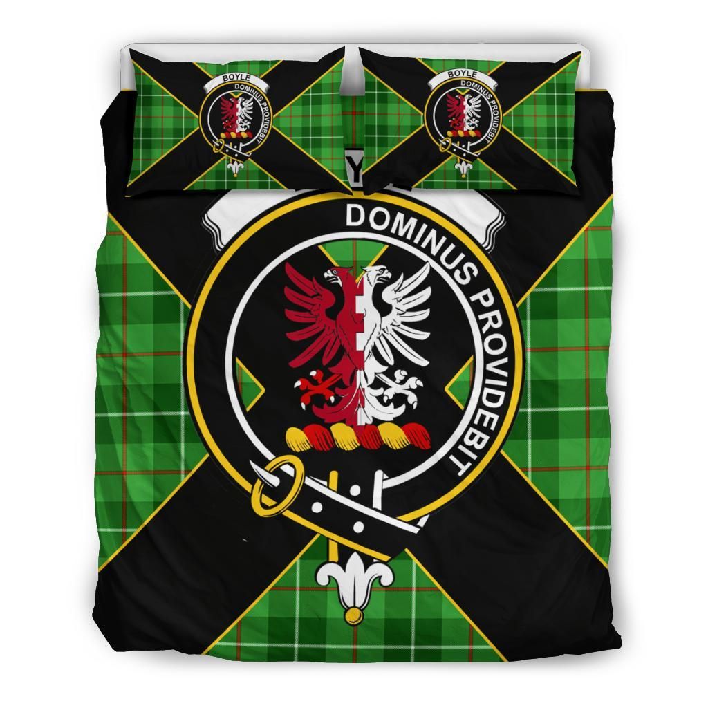 Boyle Clan Bedding Set, Scottish Tartan Boyle Clan Bedding Set Luxury Style