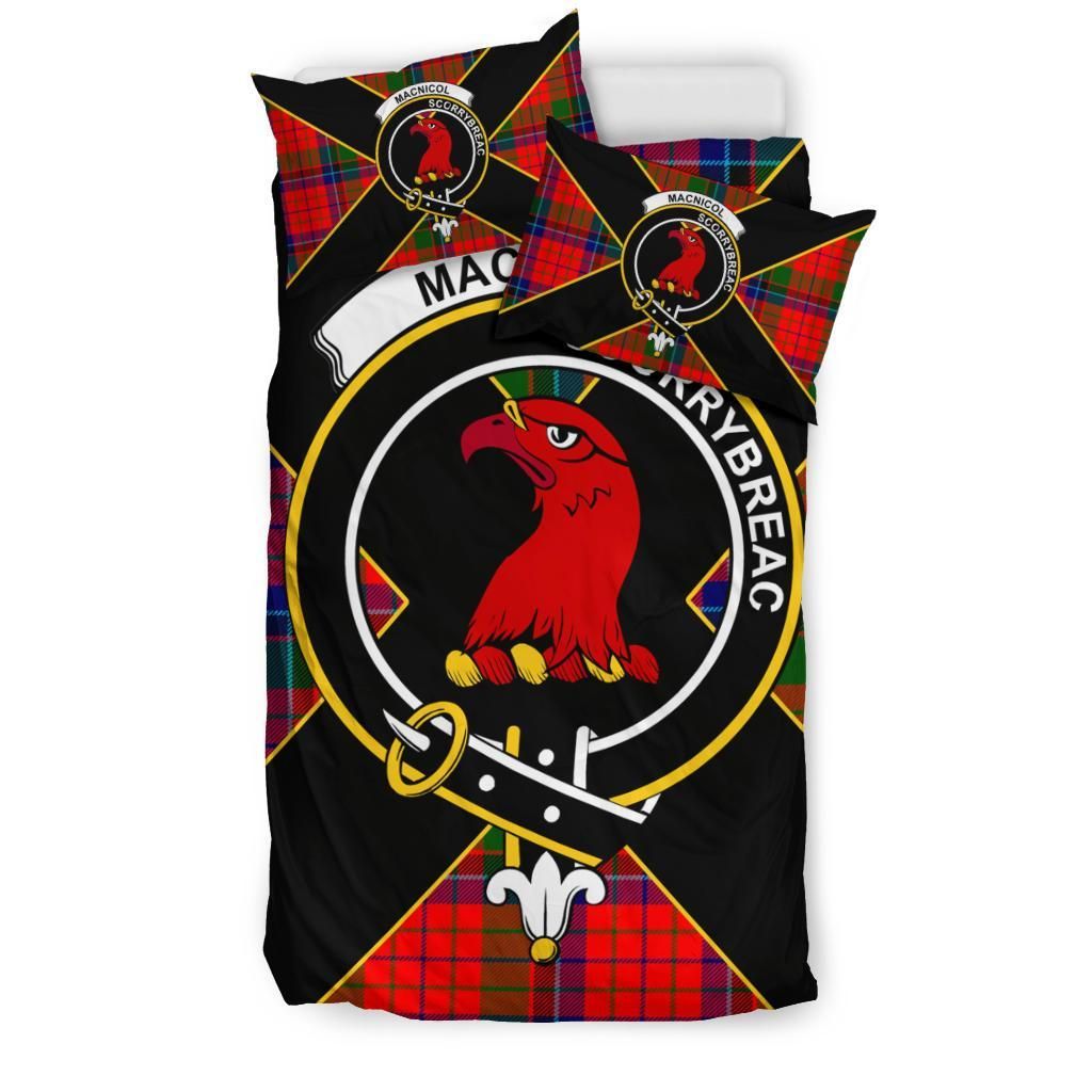 MacNicol (of Scorrybreac) Clan Bedding Set, Scottish Tartan MacNicol (of Scorrybreac) Clan Bedding Set Luxury Style