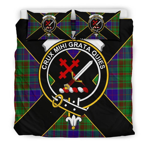 Adam Clan Bedding Set, Scottish Tartan Adam Clan Bedding Set Luxury Style