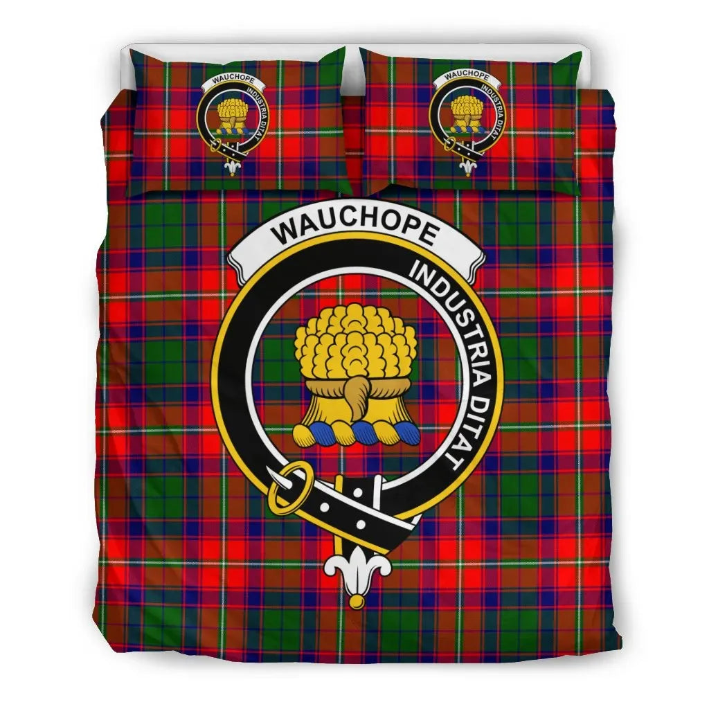Wauchope (or Waugh) Clan Bedding Set, Scottish Tartan Wauchope (or Waugh) Clan Bedding Set Crest Style