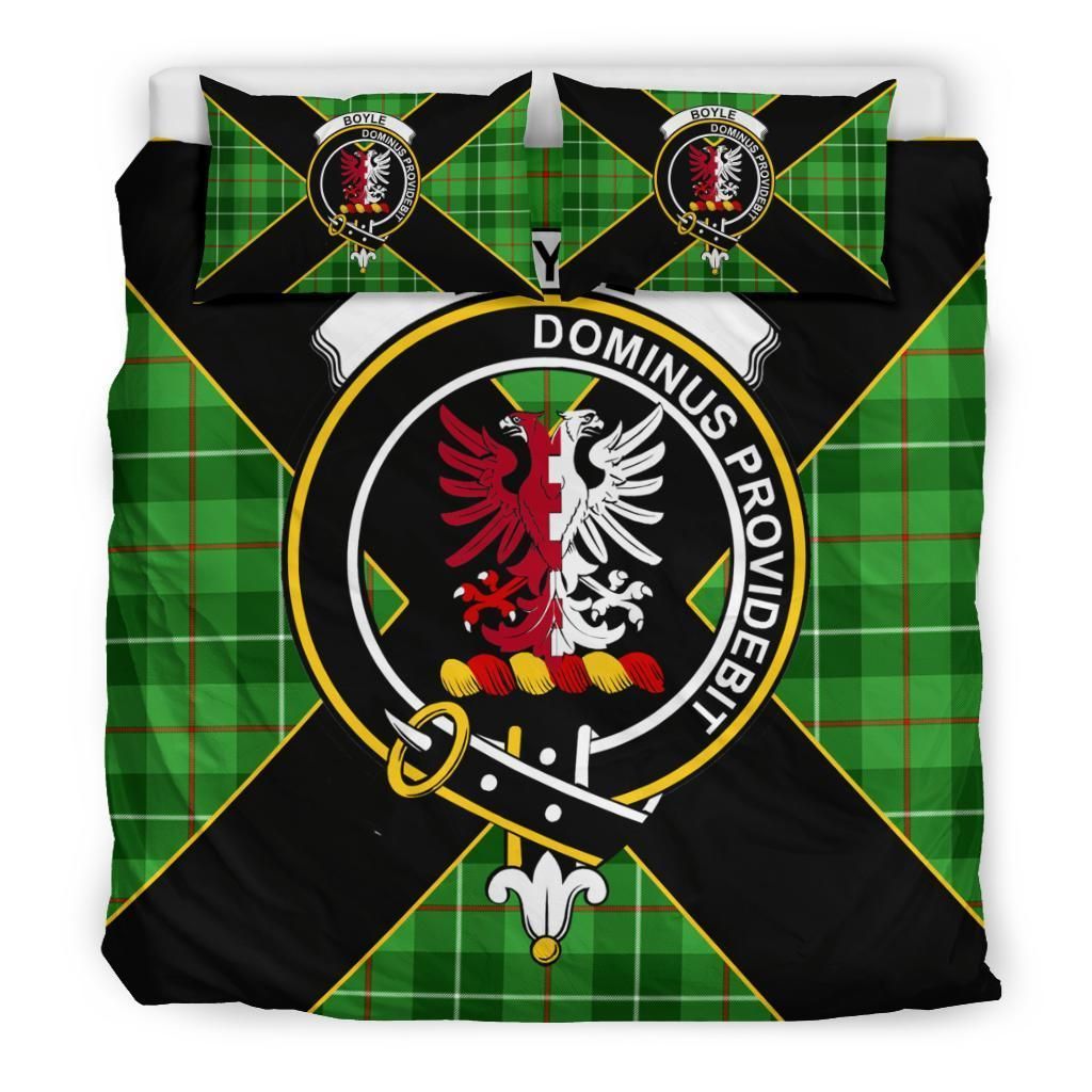 Boyle Clan Bedding Set, Scottish Tartan Boyle Clan Bedding Set Luxury Style