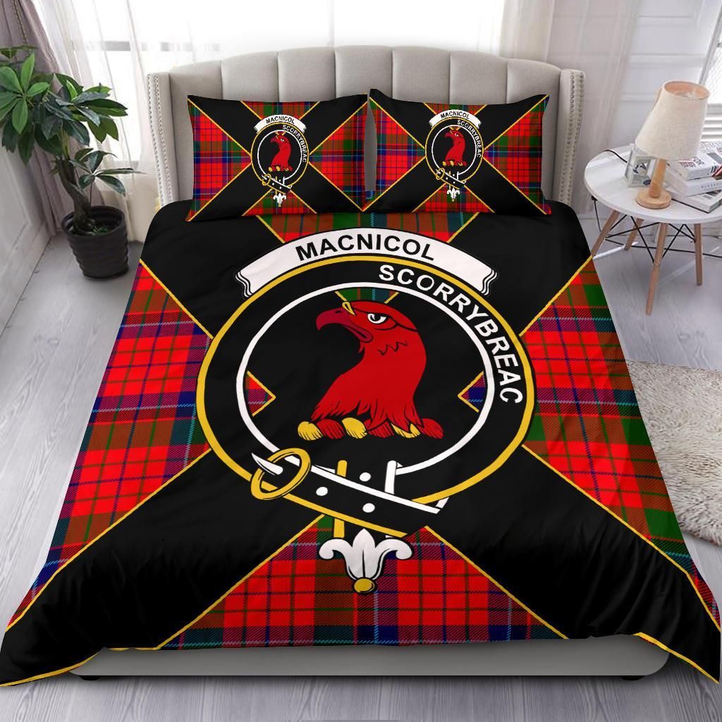 MacNicol (of Scorrybreac) Clan Bedding Set, Scottish Tartan MacNicol (of Scorrybreac) Clan Bedding Set Luxury Style