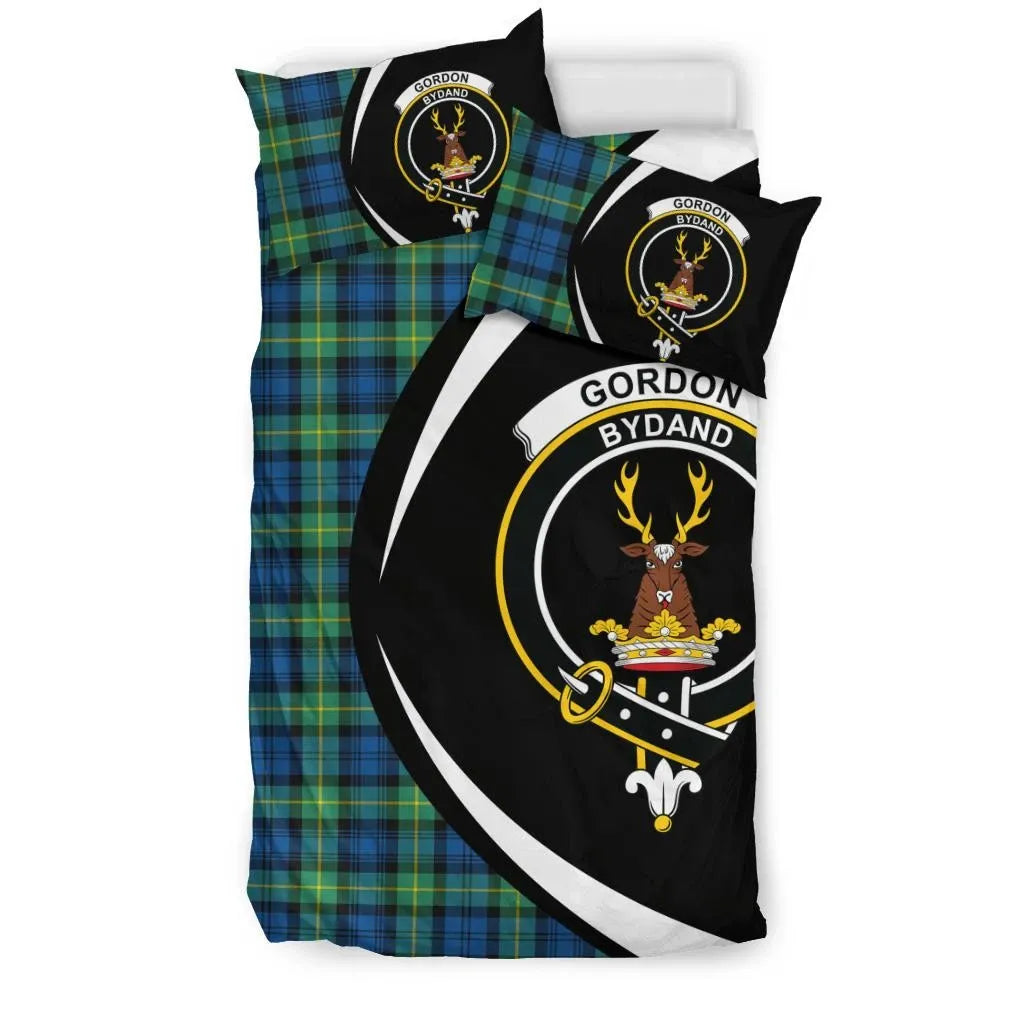 Gordon Ancient Clan Bedding Set, Scottish Tartan Gordon Ancient Clan Bedding Set Circle Style