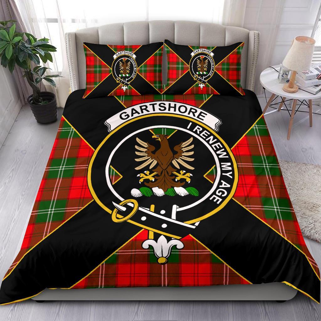 Gartshore Clan Bedding Set, Scottish Tartan Gartshore Clan Bedding Set Luxury Style