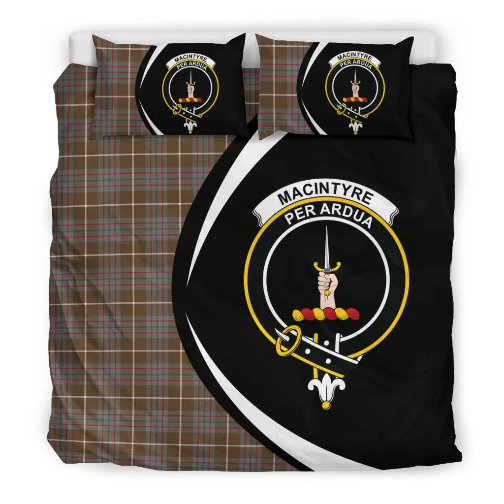 Macintyre Hunting Weathered Clan Bedding Set, Scottish Tartan Macintyre Hunting Weathered Clan Bedding Set Circle Style