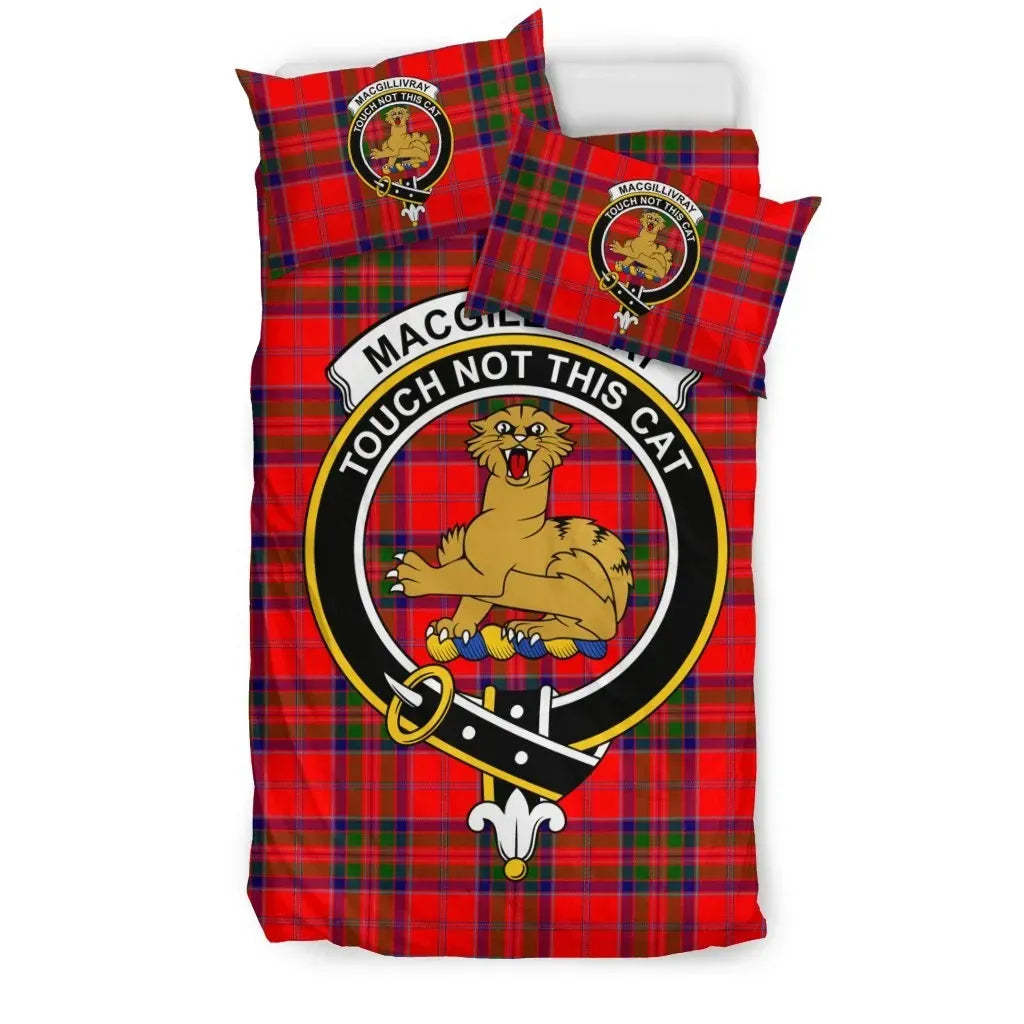 MacGillivray Clan Bedding Set, Scottish Tartan MacGillivray Clan Bedding Set Crest Style