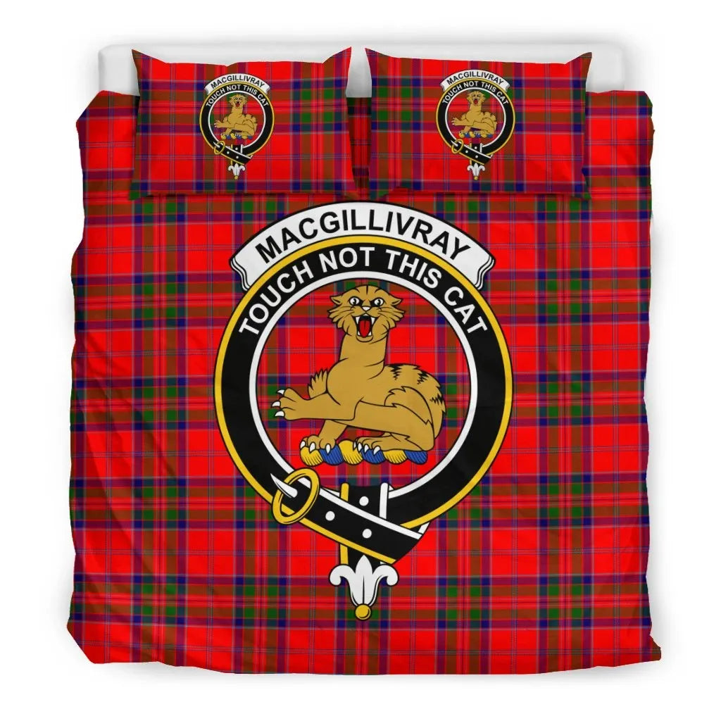 MacGillivray Clan Bedding Set, Scottish Tartan MacGillivray Clan Bedding Set Crest Style