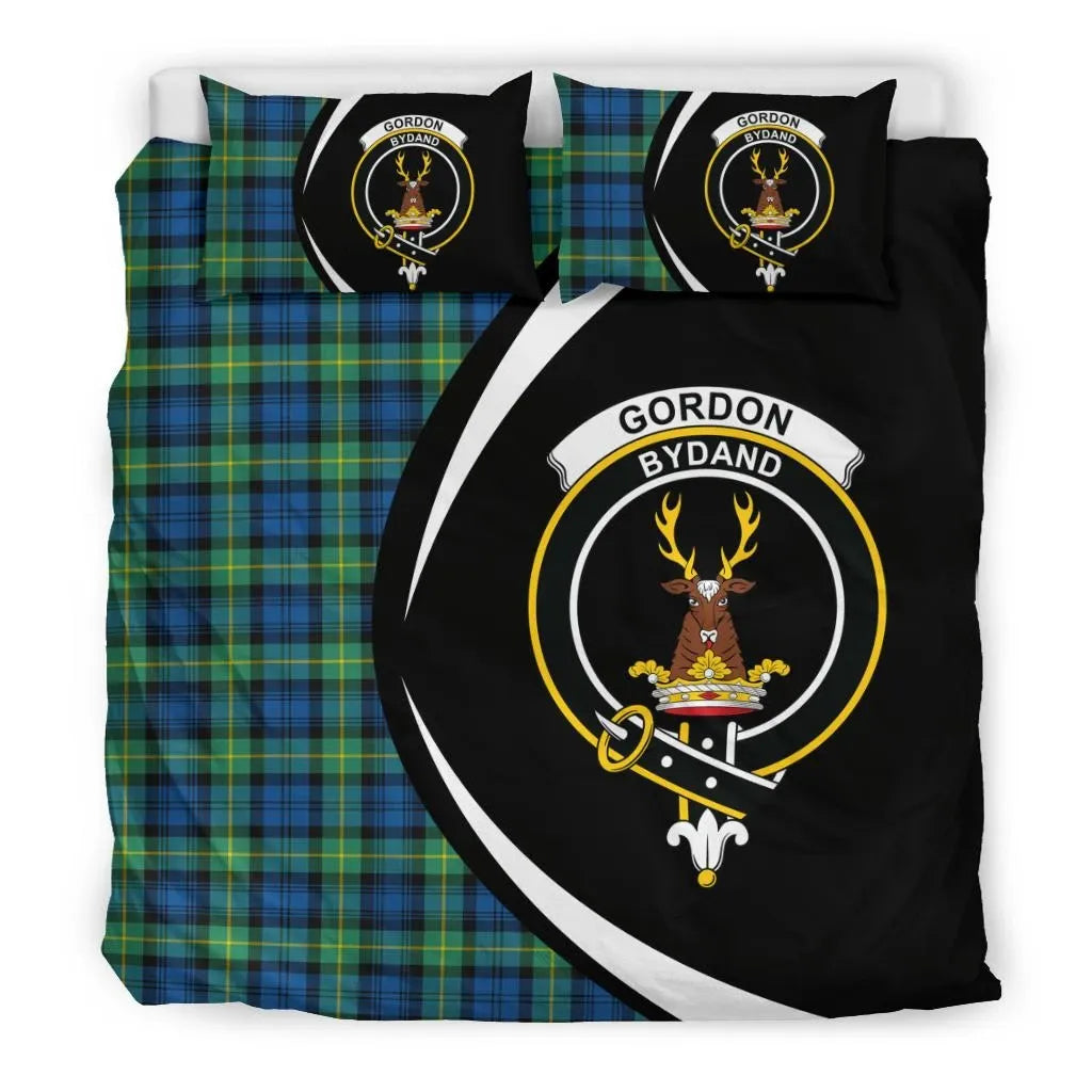 Gordon Ancient Clan Bedding Set, Scottish Tartan Gordon Ancient Clan Bedding Set Circle Style