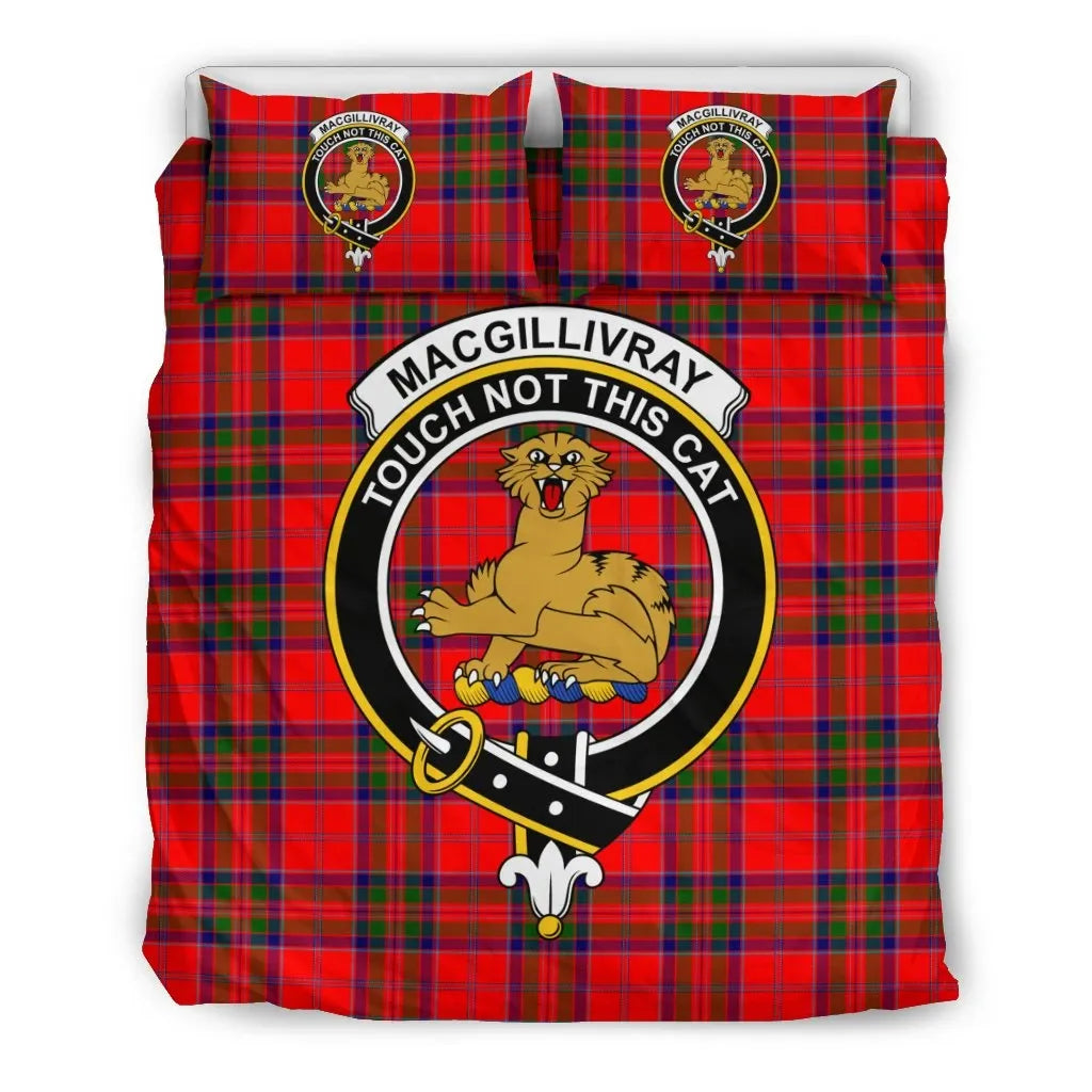 MacGillivray Clan Bedding Set, Scottish Tartan MacGillivray Clan Bedding Set Crest Style