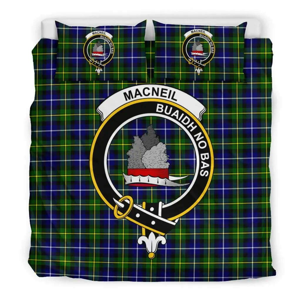 MacNeil (of Barra) Clan Bedding Set, Scottish Tartan MacNeil (of Barra) Clan Bedding Set Crest Style