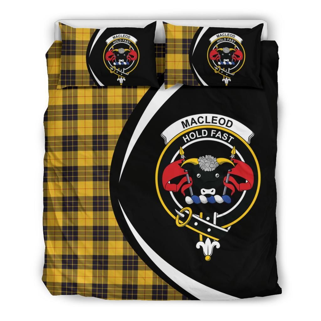 Macleod Of Lewis Ancient Clan Bedding Set, Scottish Tartan Macleod Of Lewis Ancient Clan Bedding Set Circle Style