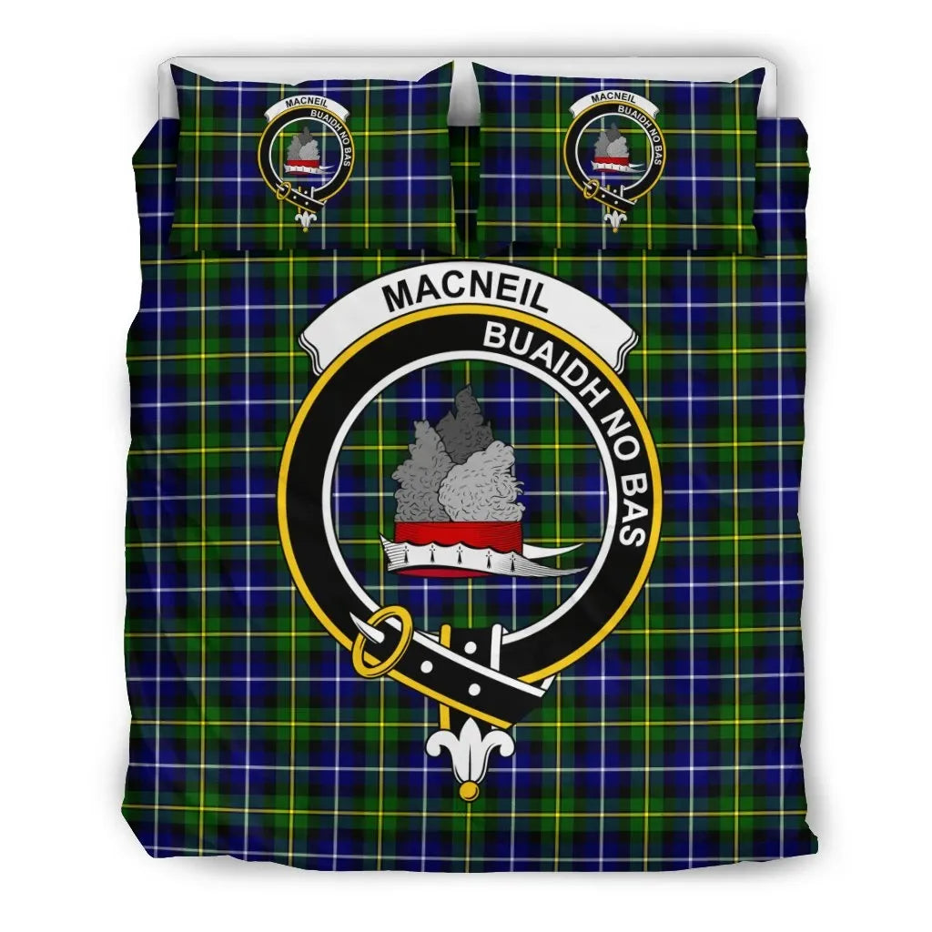 MacNeil (of Barra) Clan Bedding Set, Scottish Tartan MacNeil (of Barra) Clan Bedding Set Crest Style