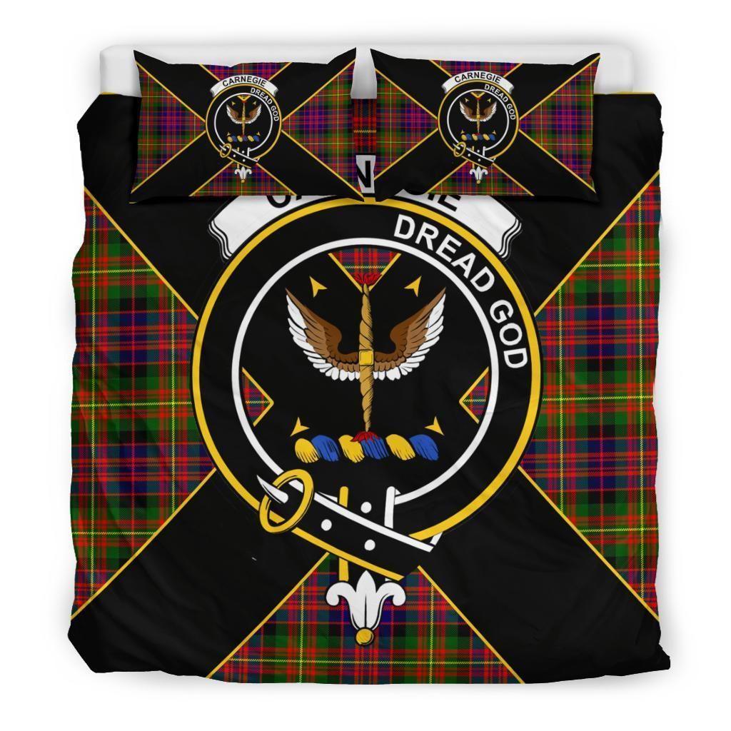 Carnegie Clan Bedding Set, Scottish Tartan Carnegie Clan Bedding Set Luxury Style