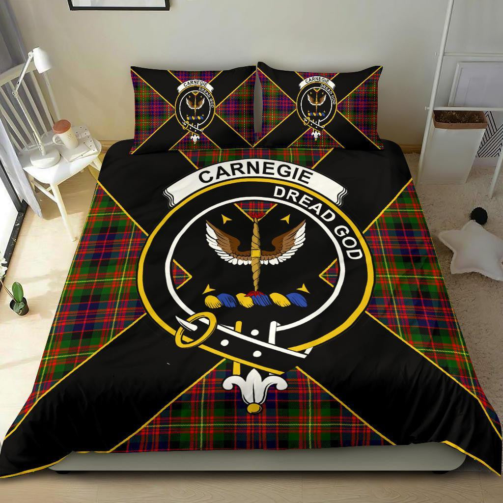 Carnegie Clan Bedding Set, Scottish Tartan Carnegie Clan Bedding Set Luxury Style