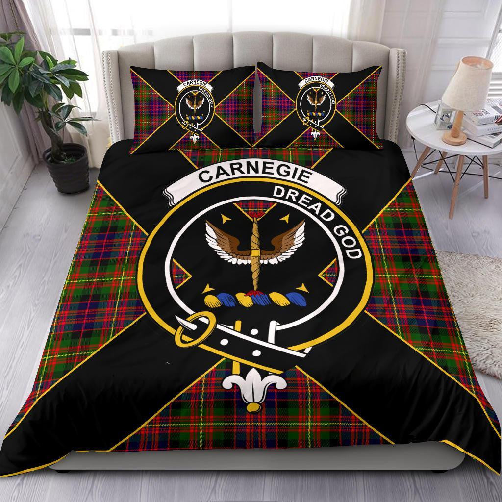 Carnegie Clan Bedding Set, Scottish Tartan Carnegie Clan Bedding Set Luxury Style