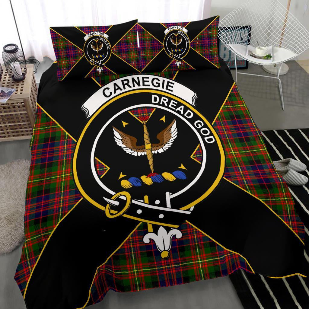 Carnegie Clan Bedding Set, Scottish Tartan Carnegie Clan Bedding Set Luxury Style