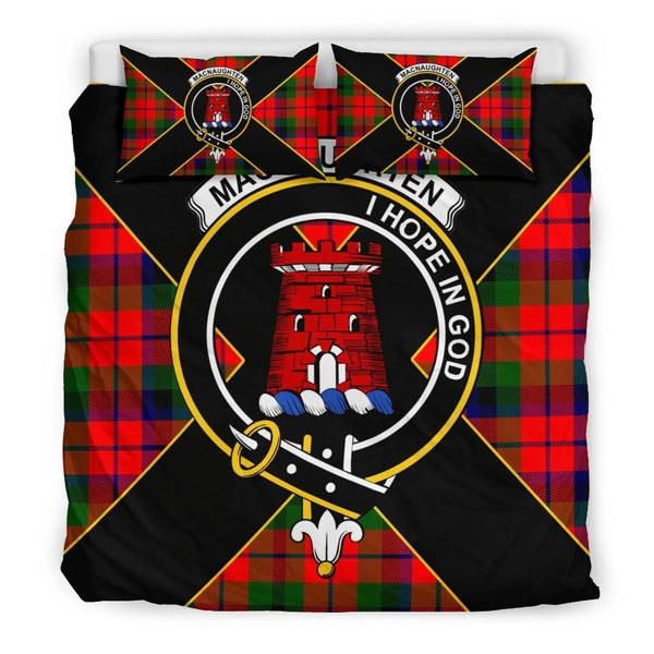 MacNaughten Clan Bedding Set, Scottish Tartan MacNaughten Clan Bedding Set Luxury Style