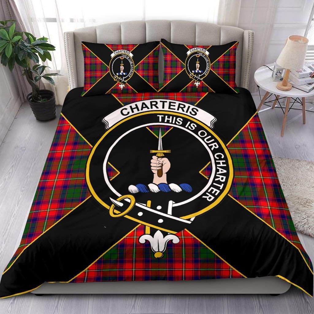Charteris (Earl of Wemyss) Clan Bedding Set, Scottish Tartan Charteris (Earl of Wemyss) Clan Bedding Set Luxury Style