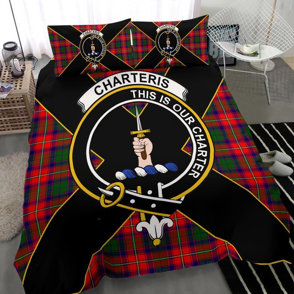 Charteris (Earl of Wemyss) Clan Bedding Set, Scottish Tartan Charteris (Earl of Wemyss) Clan Bedding Set Luxury Style