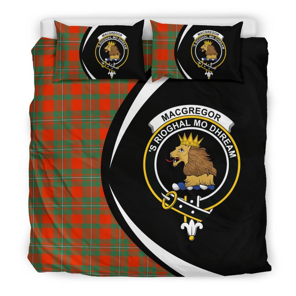 Macgregor Ancient Clan Bedding Set, Scottish Tartan Macgregor Ancient Clan Bedding Set Circle Style