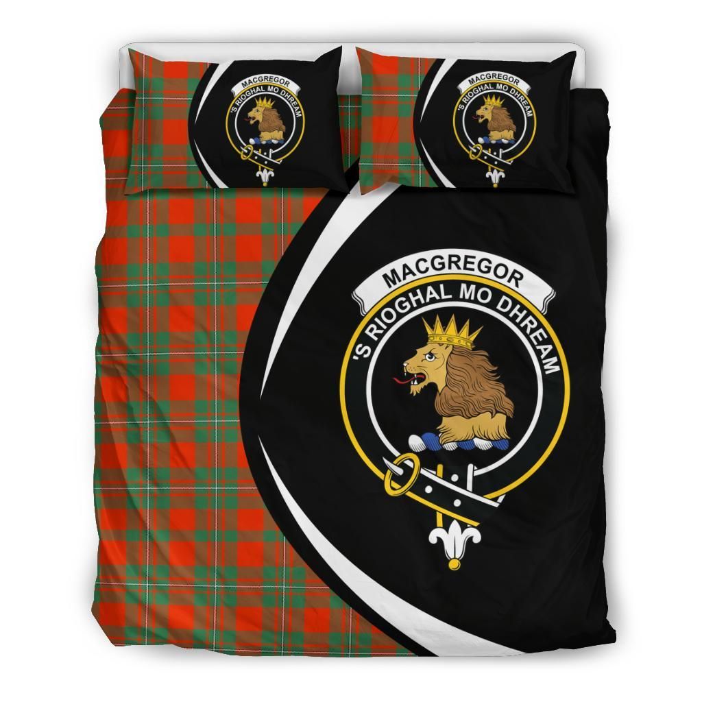 Macgregor Ancient Clan Bedding Set, Scottish Tartan Macgregor Ancient Clan Bedding Set Circle Style