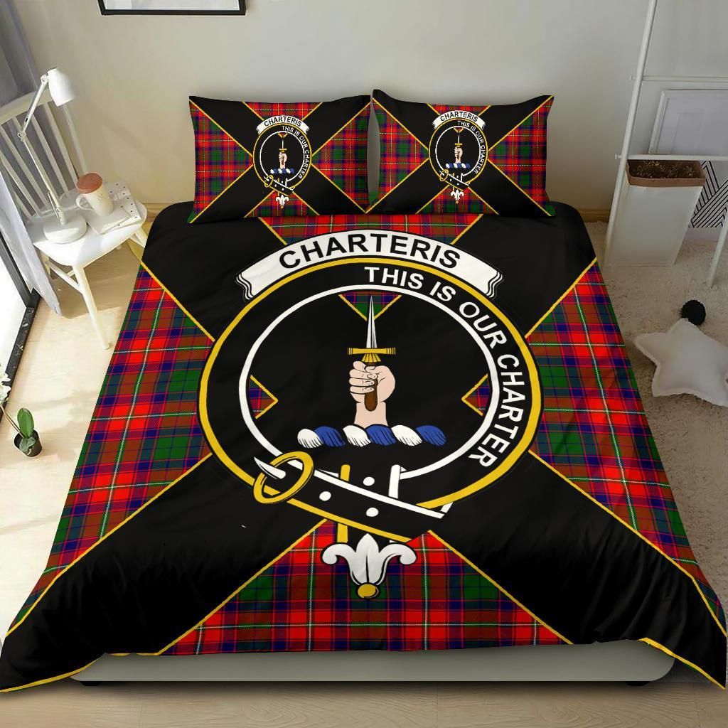 Charteris (Earl of Wemyss) Clan Bedding Set, Scottish Tartan Charteris (Earl of Wemyss) Clan Bedding Set Luxury Style