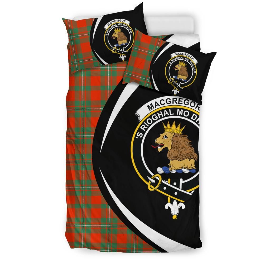 Macgregor Ancient Clan Bedding Set, Scottish Tartan Macgregor Ancient Clan Bedding Set Circle Style