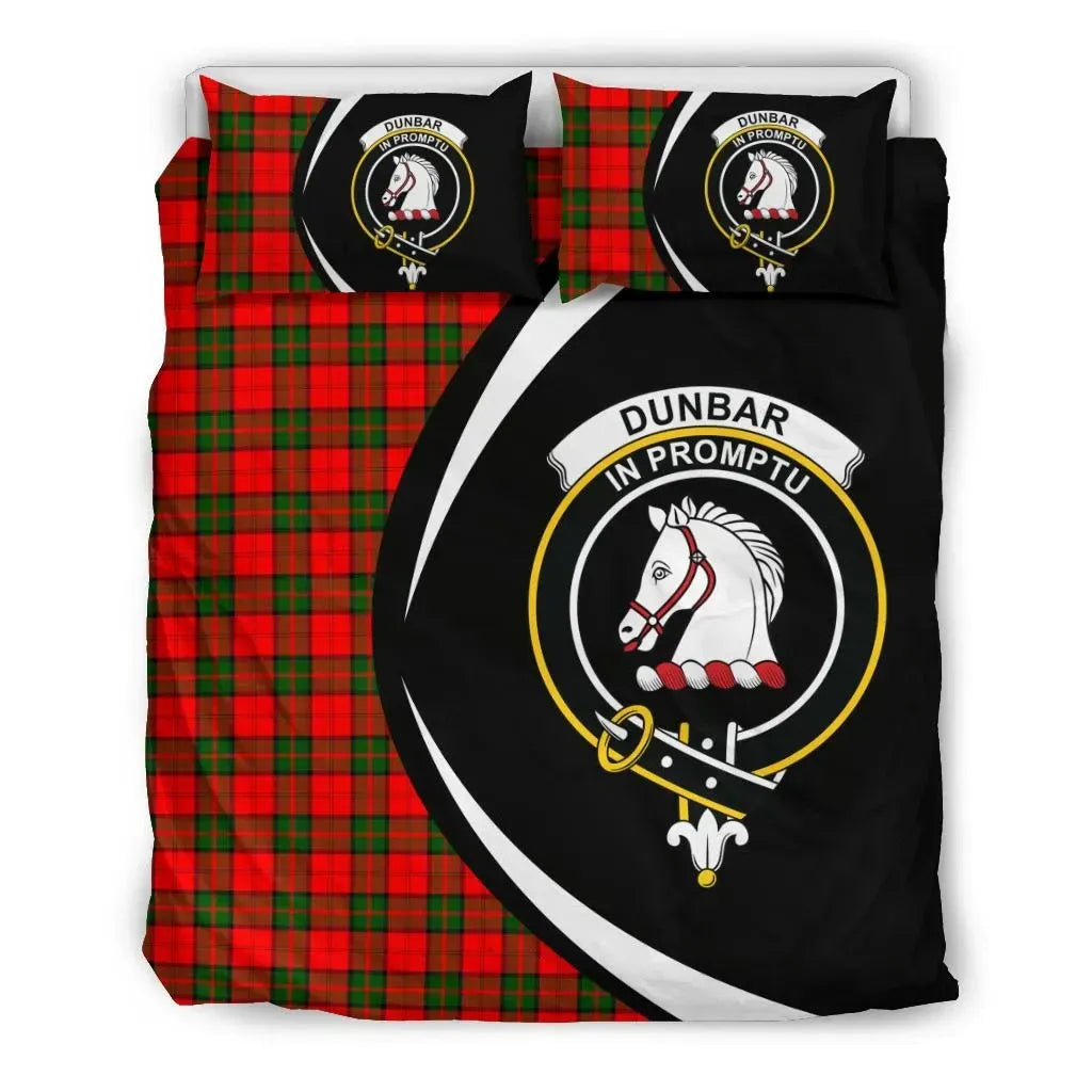 Dunbar Modern Clan Bedding Set, Scottish Tartan Dunbar Modern Clan Bedding Set Circle Style