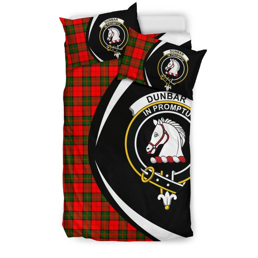Dunbar Modern Clan Bedding Set, Scottish Tartan Dunbar Modern Clan Bedding Set Circle Style