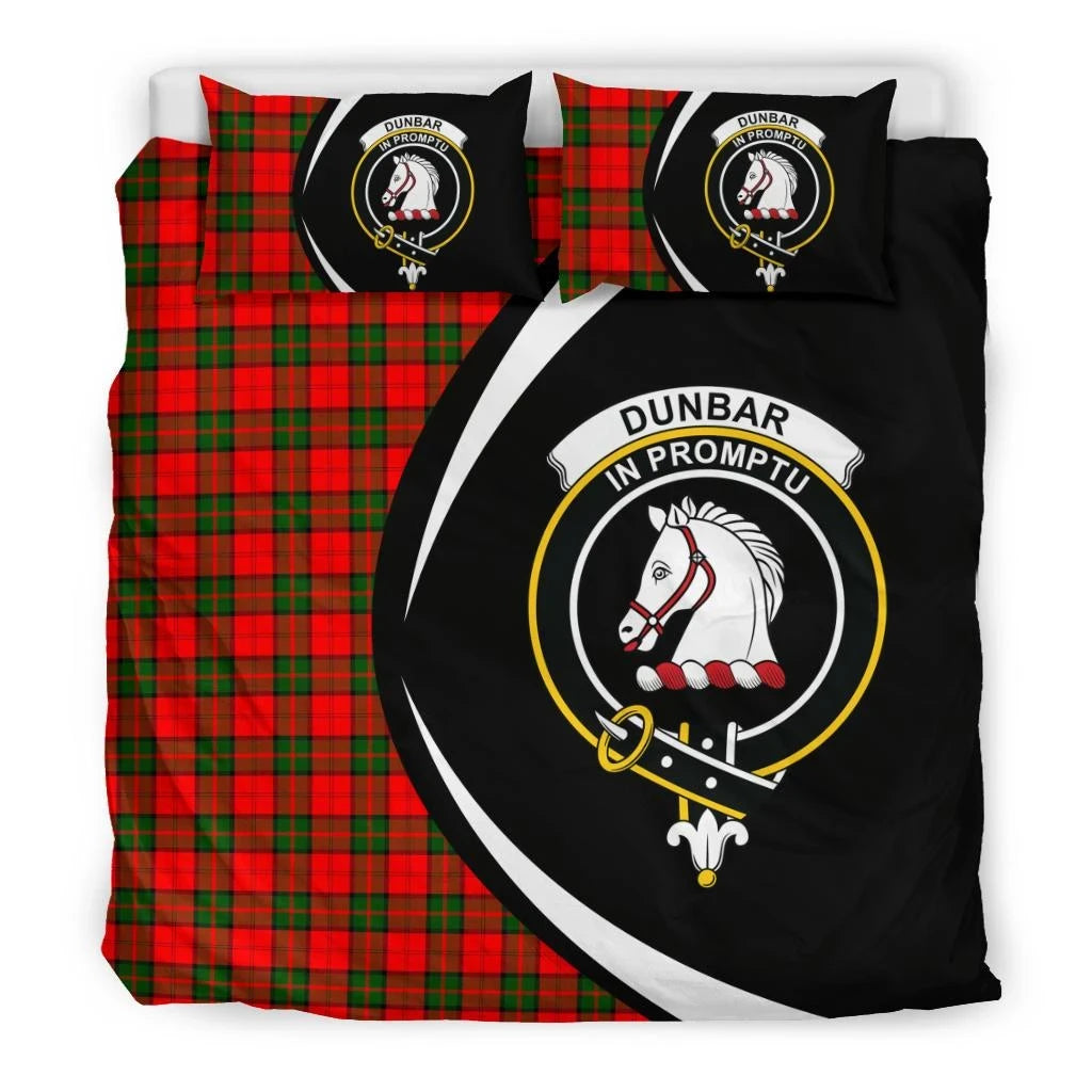Dunbar Modern Clan Bedding Set, Scottish Tartan Dunbar Modern Clan Bedding Set Circle Style