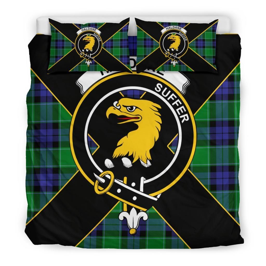Haldane Clan Bedding Set, Scottish Tartan Haldane Clan Bedding Set Luxury Style