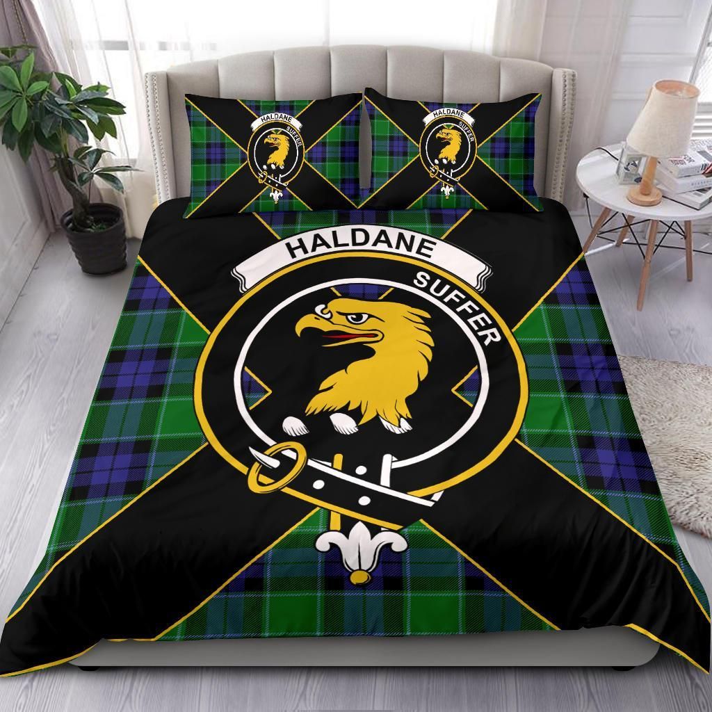 Haldane Clan Bedding Set, Scottish Tartan Haldane Clan Bedding Set Luxury Style