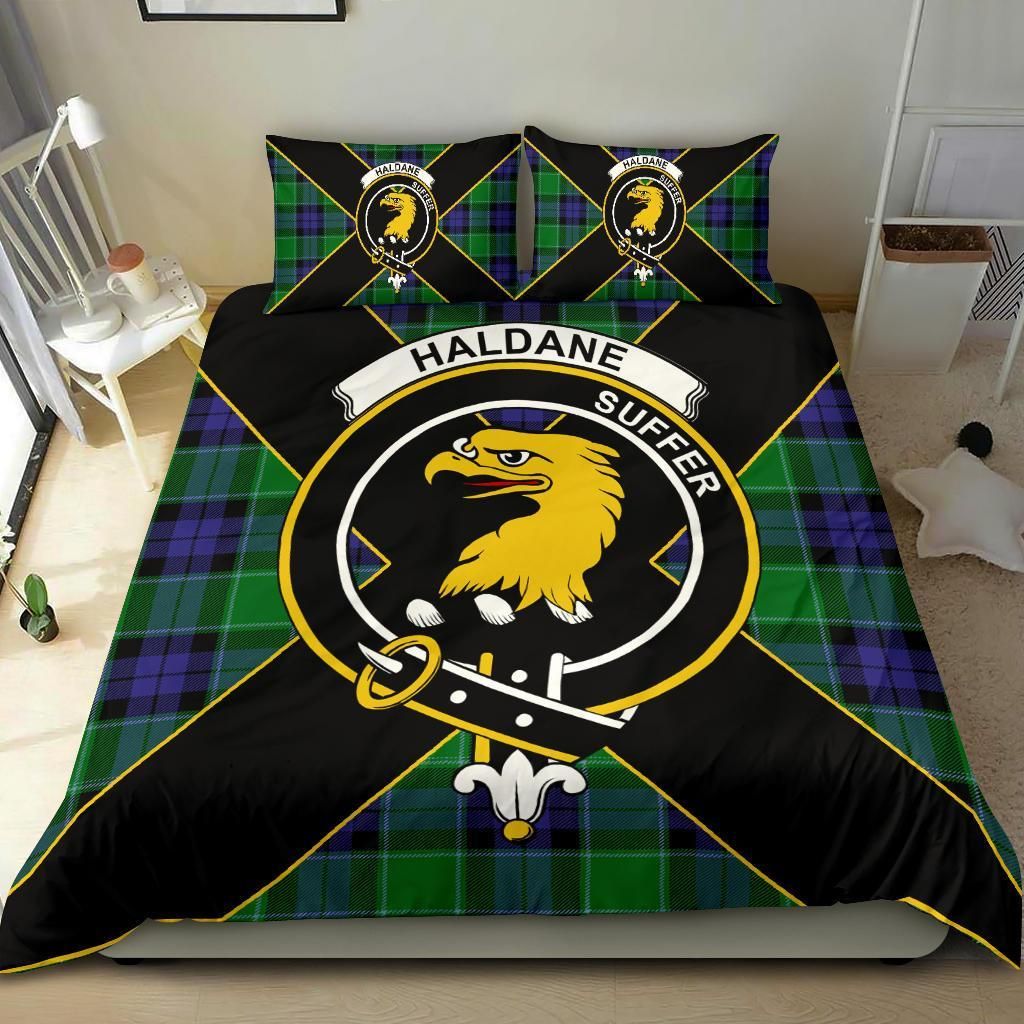 Haldane Clan Bedding Set, Scottish Tartan Haldane Clan Bedding Set Luxury Style
