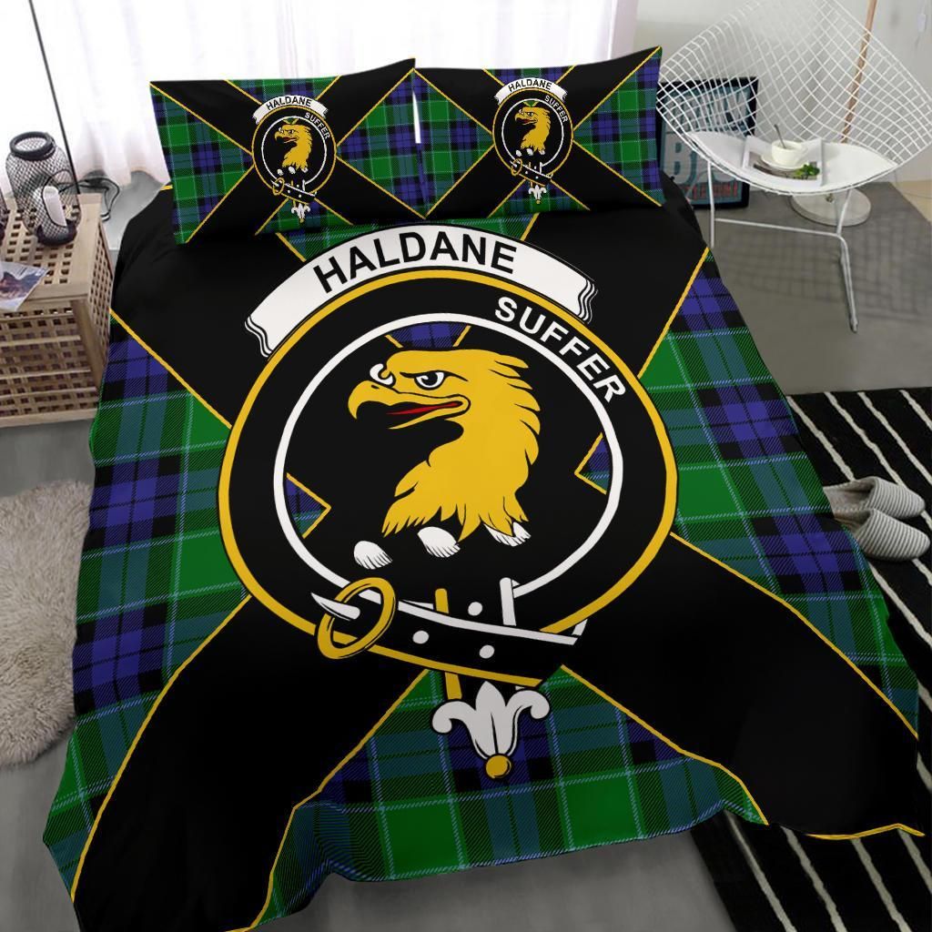Haldane Clan Bedding Set, Scottish Tartan Haldane Clan Bedding Set Luxury Style