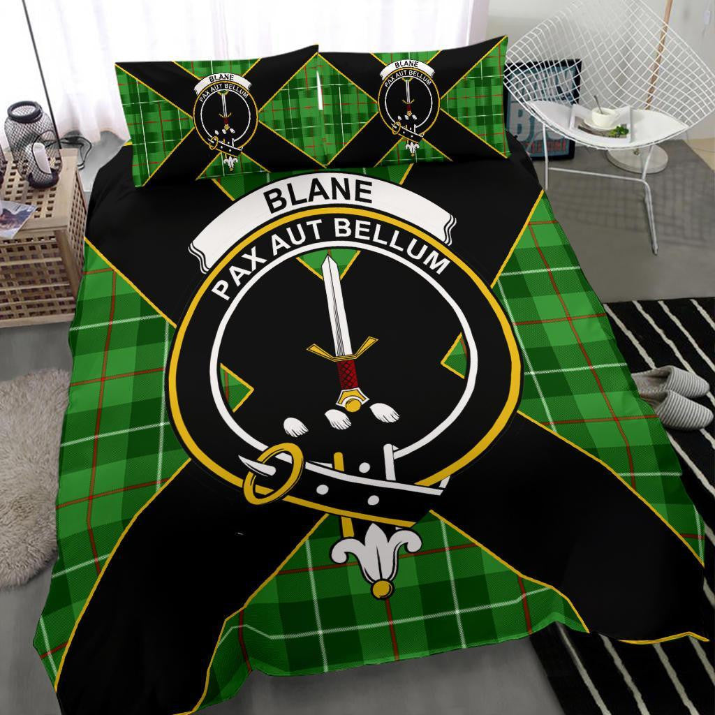 Blane Clan Bedding Set, Scottish Tartan Blane Clan Bedding Set Luxury Style