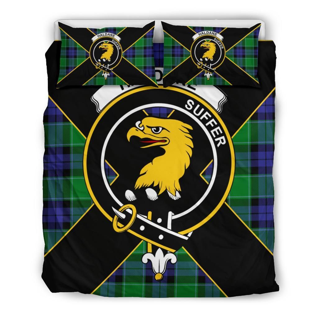 Haldane Clan Bedding Set, Scottish Tartan Haldane Clan Bedding Set Luxury Style