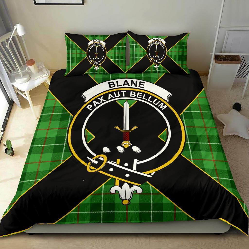 Blane Clan Bedding Set, Scottish Tartan Blane Clan Bedding Set Luxury Style