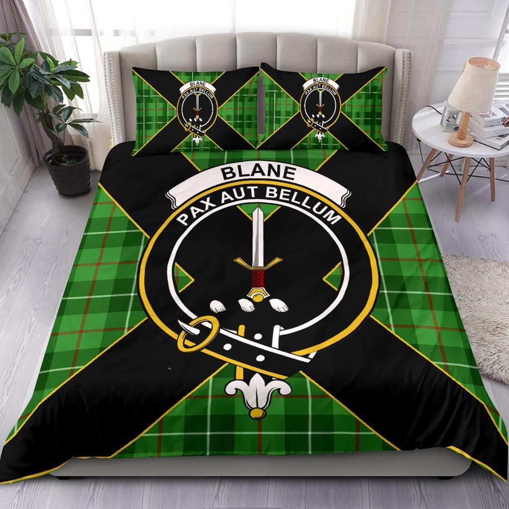 Blane Clan Bedding Set, Scottish Tartan Blane Clan Bedding Set Luxury Style