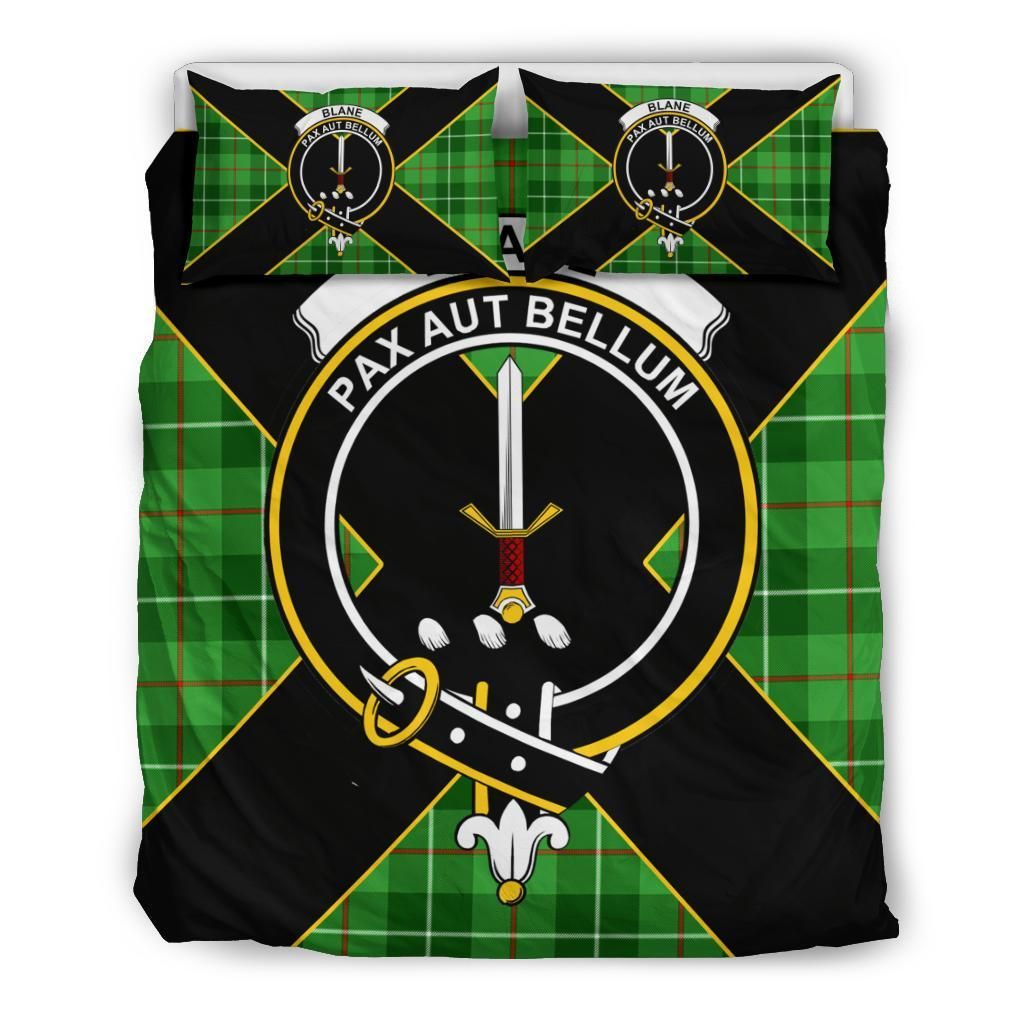 Blane Clan Bedding Set, Scottish Tartan Blane Clan Bedding Set Luxury Style